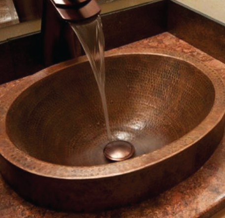 Copper vessel sink